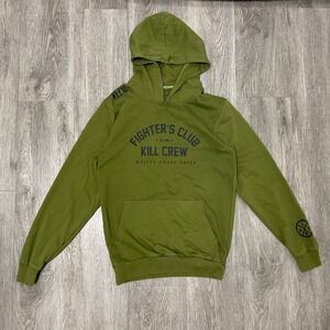 Kill Crew Hoodie Mens Small Green Fighter Club  UFC MMA Training Jiu Jitsu Gym
